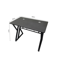 Bureau de jeu en forme de Z, table de rangement, bureau PC, mobilier de bureau ergonomique, bureau de jeu e-sport, bureau d'étude simple pour la maison