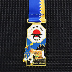 Medallas personalizadas de fábrica Medalla de arte marcial de aleación de Zinc de Metal de alta calidad Oro Esmalte 3D Logo Judo Jiu Jitsu Bjj Medalla - Product Image 5