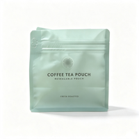 Pochette à fond plat recyclable et réutilisable, petit emballage de 20g pour le stockage du café à domicile