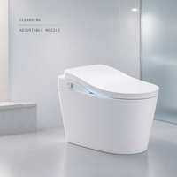 WC intelligent avec bidet intégré, siège chauffant, chasse d'eau automatique, buse autonettoyante et télécommande