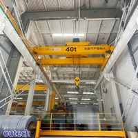 Grue à double poutre de 5 à 32 tonnes avec chariot magnétique électromagnétique et équipement de levage EOT contrôlé par PLC pour la ferraille d'acier