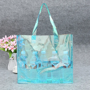 Popular Raiser PVC Holographic Tote Bag para mujeres con logotipo impreso personalizado ISO9001 Y 14001 Certificado 0,3-0,5mm de espesor - Product Image 3