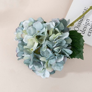 Hoa Cẩm Tú Cầu Lụa Nhân Tạo Hàng Mới Về Hoa Đơn Màu Xanh Bụi Bặm Dành Cho Tiệc Gia Đình Trang Trí Bàn Tiệc Cưới - Product Image 6