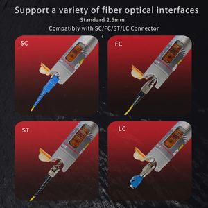 Localisateur Visuel de Défauts de Fibre Optique GSED 9/125um avec Kit Adaptateur FC LC, Lumière Rouge, Compact, Alimenté par Batterie - Product Image 4