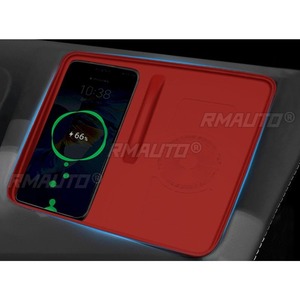 แผ่นซิลิโคนชาร์จไร้สายแบบควบคุมกลางสำหรับรถยนต์ Xiaomi SU7 อุปกรณ์ป้องกันภายในรถยนต์ แผ่นกันลื่น อุปกรณ์ตกแต่ง - Product Image 3