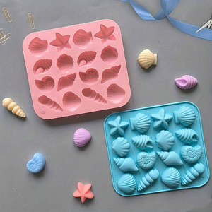 Shell Shaped Silicone Mold 16 Cavity Starfish Ocean Animal <b>Cake</b> <b>Decorating</b> <b>Supply</b> Heat Resistant Pudding Candy Mold - Product Image 1