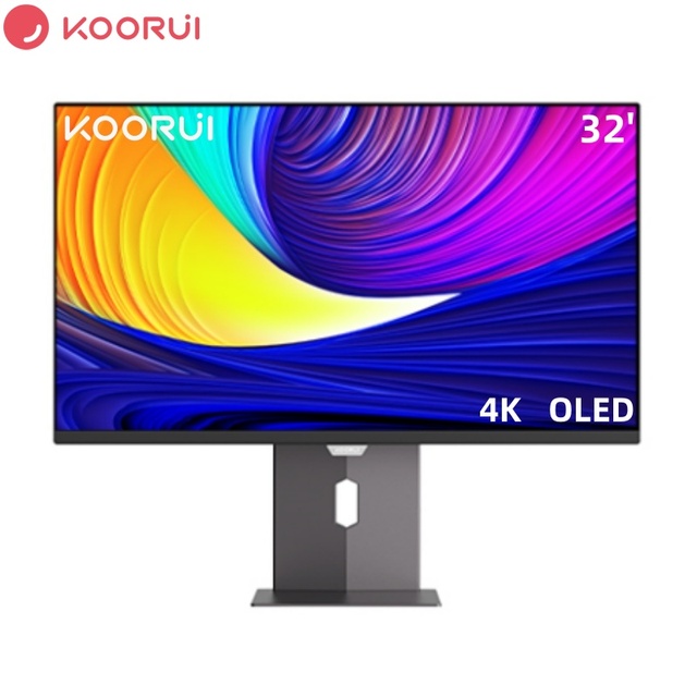 KOORUI 31.5 Inch 4K 240Hz OLED Display Screen HDR Curved QLED Computer Gaming Monitor with DP Interface for Desktop Use