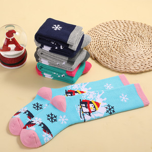 Chaussettes épaisses en molleton <span class=keywords><strong>pour</strong></span> enfants, chaussettes <span class=keywords><strong>de</strong></span> <span class=keywords><strong>ski</strong></span> chaudes <span class=keywords><strong>pour</strong></span> garçons et filles, vente en gros - Product Image 2