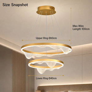 Lustre moderne en métal et acrylique, 57W, LED tricolore, pour salle à manger, salon, villa, hôtel, décoration intérieure - Product Image 3