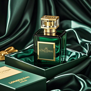 Customizable Colors Green square Crimp Polished 30ml 50ml 100ml Glass Sprayer Luxury Perfume <b>Bottle</b> With <b>Box</b> - Product Image 3