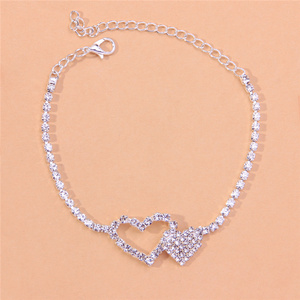 <span class=keywords><strong>Bracelet</strong></span> <span class=keywords><strong>de</strong></span> <span class=keywords><strong>cheville</strong></span> vintage pour femmes, strass en forme <span class=keywords><strong>de</strong></span> cœur, plaqué <span class=keywords><strong>or</strong></span>, accessoire <span class=keywords><strong>de</strong></span> mode, nouvelle collection été - Product Image 4