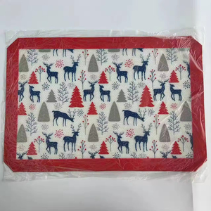 Tapis de cuisson en silicone réutilisable antiadhésif imprimé personnalisé pour Noël, outils de pâtisserie et de macarons en gros - Product Image 3