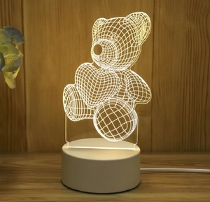 Tự làm xóa được Acrylic đèn cơ sở <span class=keywords><strong>3D</strong></span> <span class=keywords><strong>LED</strong></span> ánh sáng ban đêm USB plug-in bảng đèn - Product Image 2