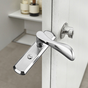 Cerradura de Puerta de Baño Moderna para Hotel Doorshine, de Acero Inoxidable, sin Llave, con Lengüeta Única, Manija para Puerta Interior de Baño, Fácil Instalación - Product Image 5