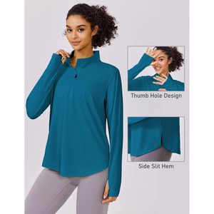 Camiseta Deportiva de Manga Larga con Media Cremallera para Mujer FOXA, Protección Solar UPF 50+, Secado Rápido, para Correr, Senderismo y Golf - Product Image 4