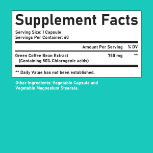 Wholesale Price Green Coffee Bean Extract Capsules with 50% Chlorogenic Acids Helps Reduce Belly Fat Natural Antioxidant - Product Image 5