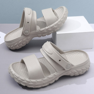 Men's Casual <b>Slides</b> Sandals Soft Sole Anti <b>Slip</b> Outdoor Beach Shoes Adult White Gray Khaki GX 0828 1 - Product Image 4