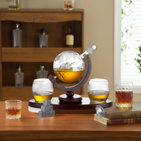Ensemble de carafe à whisky en verre gravé personnalisé de 850 ml (28 oz) avec 2 verres pour le bourbon, accessoires pour l'alcool, le vin, la vodka