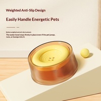 Bol à eau flottant grande capacité Chuangzhen pour animaux de compagnie, anti-déversement, anti-poussière, en plastique, anti-éclaboussures, pour chiens et chats d'intérieur