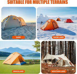 Ancrages de sol en spirale à visser pour trampolines avec écrou et outil, ancres pour balançoires, piquets de tente robustes résistants au vent fort pour abris - Product Image 6