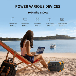 สถานีไฟฟ้าพกพา 1800W เครื่องกำเนิดไฟฟ้าพลังงานแสงอาทิตย์แบบ UPS สำหรับใช้งานนอกระบบ ระบบสำรองไฟบ้าน พาวเวอร์แบงค์ - Product Image 2
