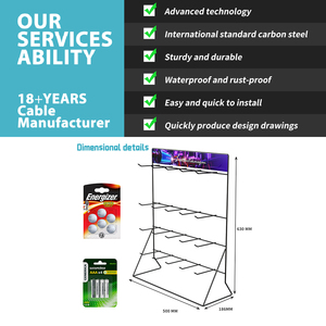 Tùy chỉnh kim loại màu đen <span class=keywords><strong>Countertop</strong></span> vòng chìa khóa hiển thị Rack cho các cửa hàng - Product Image 4