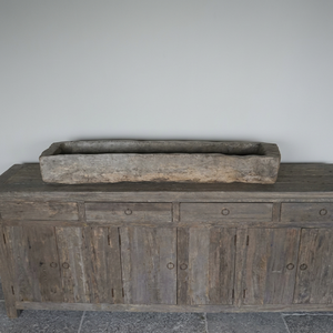 Antique Rectangle <b>Wooden</b> <b>Trough</b> Rustic Farmhouse Display Tray Long Vintage Wood Planter Bowl Home <b>Garden</b> Decor - Product Image 1