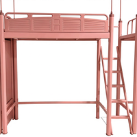 Lit superposé en métal au design moderne avec escalier, taille Queen (200 cm), robuste, pour dortoir scolaire, hôtel, bonne qualité pour la chambre à coucher