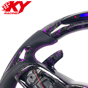 Volant de course personnalisé en fibre de carbone forgée avec LED et indicateur de régime pour Volkswagen MK7 Golf 7 GTI GTD R GTS R-Line Tiguan Polo - Product Image 2