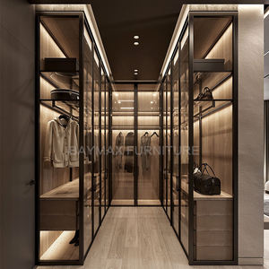 أثاث غرفة النوم المعاصر المشي في خزانة الملابس مع الضوء - Product Image 5