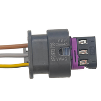 Connecteur de prise de capteur de stationnement à 3 broches 4F0973703 adapté aux modèles Audi VW Seat Skoda 2005-2018 | Remplacement OE 4F-097-3703