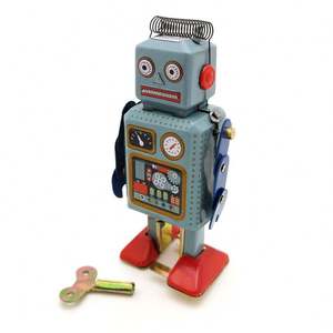 Jouets en étain vintage, jouets en étain à manivelle en métal, robot <span class=keywords><strong>pour</strong></span> la vente en gros - Product Image 2