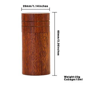 Boîte de rangement en bois pour tabac, 2.4 pouces de haut, conteneur pour herbes sèches, fournitures de boutique - Product Image 2
