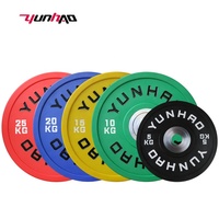 Plaques de Poids de Haute Qualité Fitness 5-25 KG 10-55 LB Couleur pour Entraînement en Salle Haltérophilie Bumper en Urée CPU