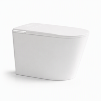 WC intelligent avec bidet électrique, couvercle à ouverture automatique, siège chauffant, chasse d'eau par capteur et télécommande