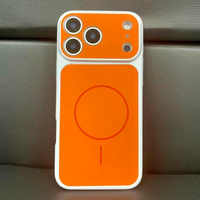 Orange pour iPhone 17 Pro Max Vente Chaude Mat Magnétique Acrylique Téléphone Cas Lentille De Protection pour iPhone 17 Air Mobile Accessoires