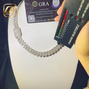 GRA Certificated Cuban Link <b>Chain</b> Hip Hop 12MM <b>Iced</b> <b>Out</b> VVS Moissanite Diamond 925 Sterling Silver Fine Jewelry Necklace - Product Image 3