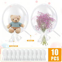 Ballons transparents de 26 pouces, grands, pré-étirés, à col large, pour la création de fleurs ou de bulles, pour la décoration de fêtes, ballons Bobo transparents à col large