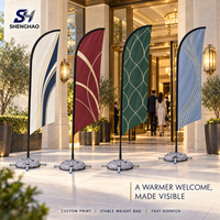 Drapeau en polyester à plumes écologique, portable, à levage automatique, en fibre de carbone, 35 mph, séchage rapide, anti-plis