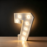 Luz LED 3D con Número Iluminado para Decoración de Fiestas, Cumpleaños, Bodas y Aniversarios