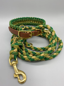 Verstelbare Luxe Hond Touw Riem Nylon <span class=keywords><strong>Reflector</strong></span> Gevlochten Paracord Kralen Kraag Effen Patroon Kleine Hond Riem Kraag De Macrame - Product Image 6