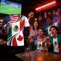 Maillot de Fan Personnalisé 2026 Équipes Nationales USA Canada Mexique pour les Finales – T-shirts de Football à Séchage Rapide Sublimation OEM/ODM en Gros