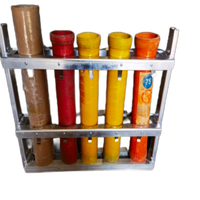 Tubes de mortier pour feux d'artifice en alliage d'aluminium et fibre de verre, 3 pouces, 5 coups