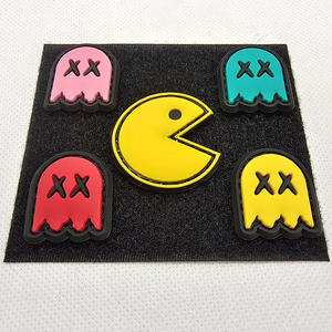 Patchs souples en tissu chenille PVC 3D avec motif dessin animé nostalgique, mini-badges en dentelle, avec boucle auto-agrippante, design personnalisé, multi-usages pour chapeaux - Product Image 3