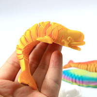 Modèle de baleine réaliste imprimé en 3D, ornement animal, jouet pour enfants, décoration d'aquarium, cadeau, ornement de collection