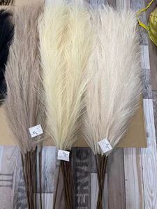 Faux Large Beige Pampas Grass Grey Pampas Grass Arreglo para Decoración - Product Image 4