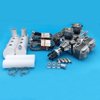 Moteur à essence pour avion modèle réduit DLE120T4, à voilure fixe, quatre cylindres, deux temps, refroidissement naturel par air, 120 cm³