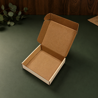 Boîte d'expédition pliable personnalisée en carton kraft ondulé avec logo pour cosmétiques, vêtements et produits de vente au détail