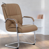 Chaise de bureau de loisirs pour fournisseur, avec structure métallique robuste et coussin moelleux, idéale pour le bureau à domicile