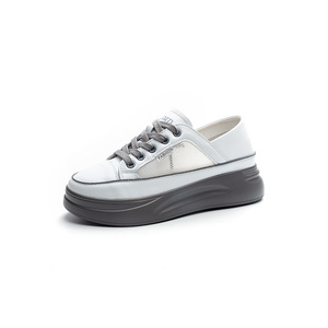 Zapatillas Deportivas Blancas de Malla para Mujer, Primavera Verano 2026, con Suela Gruesa, Aumentan la Estatura, Transpirables, de Cuero, Cómodas y Ligeras - Product Image 2